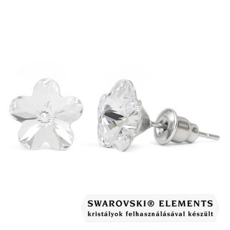 Jazzy átlátszó SWAROVSKI® kristályos fülbevaló - Virág Crystal