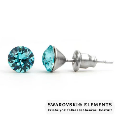 Jazzy türkiz Swarovski® kristályos fülbevaló \\Aquarius\\\ - Light Turquoise\