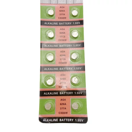 10 db AG4 / LR626 / 377 / SR626SW gombelem szett - 1,55V ezüst-oxid óraelem