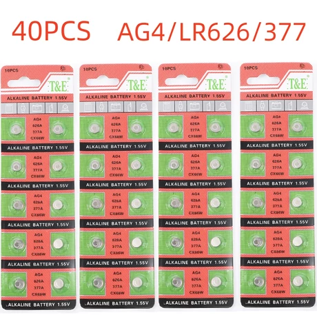 10 db AG4 / LR626 / 377 / SR626SW gombelem szett - 1,55V ezüst-oxid óraelem