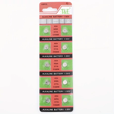 10 db AG4 / LR626 / 377 / SR626SW gombelem szett - 1,55V ezüst-oxid óraelem