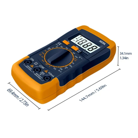 A830L LCD digitális multimeter kibővített funkciókkal