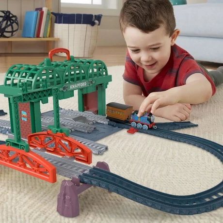 Fisher Price Thomas és barátai Knapford állomás vonat szett