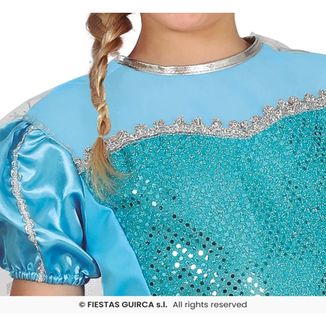 Frozen Jégvarázs Elsa Elza hercegnő, jégkirálynő gyerek, kislány halloweeni farsangi jelmez (méret: 10-12 év)