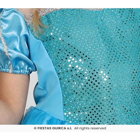 Frozen Jégvarázs Elsa Elza hercegnő, jégkirálynő gyerek, kislány halloweeni farsangi jelmez (méret: 5-6 év)