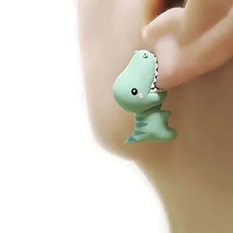 Harapó állat fülbevaló - Dínó, T-Rex