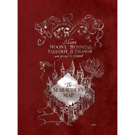 Harry Potter - Tekergők térképe négyzetrácsos 'kockás' füzet - A5