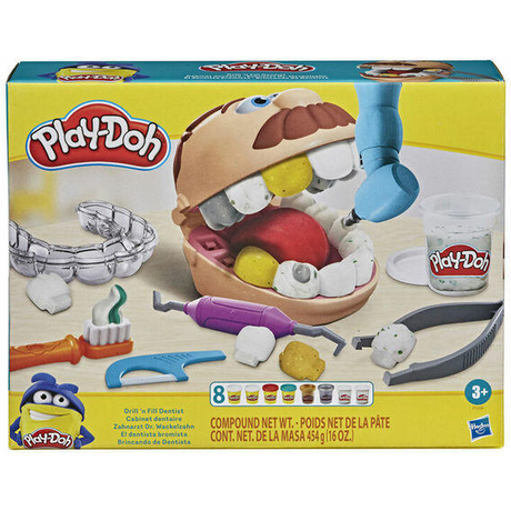 Hasbro Play-Doh: Fogászat és fogszabályzás gyurmaszett 8 tégely gyurmával (F1259L0)