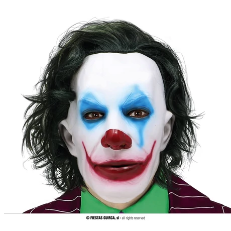 Joker bohóc halloween farsangi jelmez kiegészítő - maszk