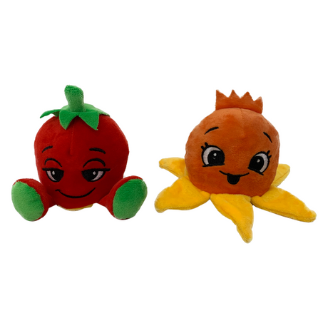 Kifordítható plüss játékfigura gyümölcs - eper