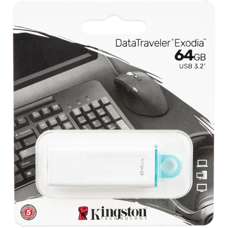 Kingston Datatraveler Exodia 64GB USB 3.2 Gen 1 DTX/64GB - fehér