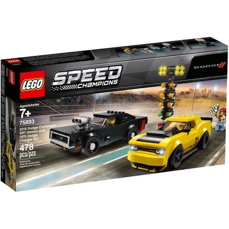 LEGO Speed Champions 75893 - 2018 Dodge Challenger SRT Demon és 1970 Charger RT