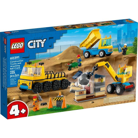 LEGO® City - Építőipari teherautók és bontógolyós daru (60391)
