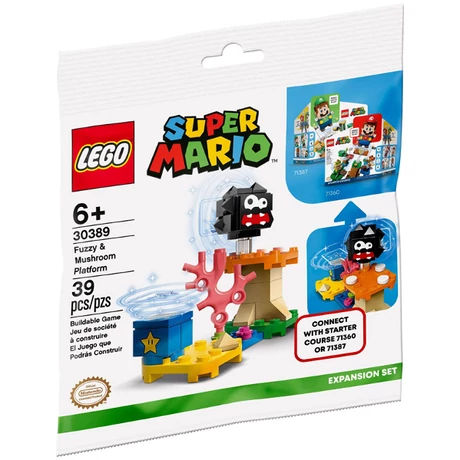 LEGO Super Mario - Fuzzy és Gomba emelvény kiegészítő szett (30389)