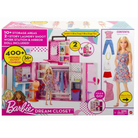Mattel Barbie - Álom öltöző szoba játékszett babával (HGX57)