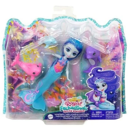 Mattel EnchanTimals Royal babák állatka családdal-Dorinda delfin családja