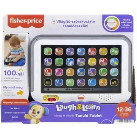 Mattel Fisher-Price: Kacagj és fejlődj tanuló tablet 2024-es kiadás (magyar nyelvű)