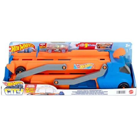Mattel Hot Wheels City: Speed Track szállító kamion kisautóval
