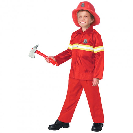 O2F tűzoltó jelmez gyerek (7-9 éves)