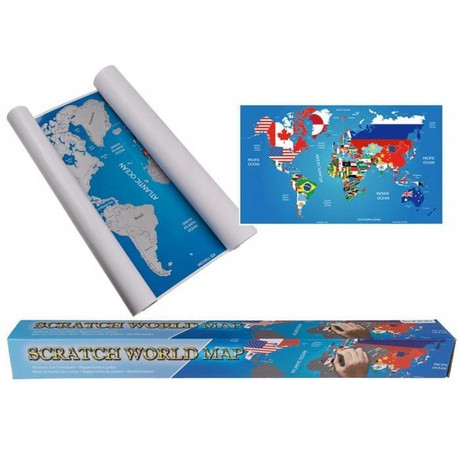 Scratch World Map - lekaparható világtérkép 88x52cm
