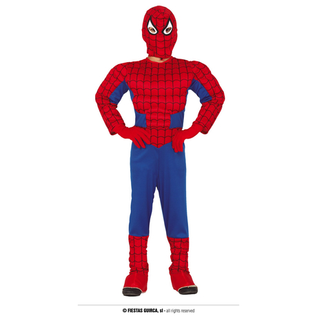 Spiderman Pókember izmos halloween farsangi jelmez - gyerek (méret:S)