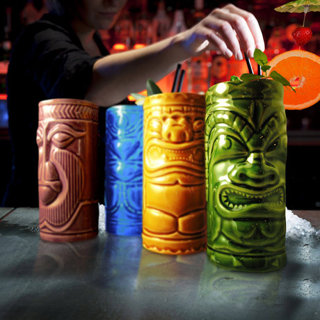 TIKI MUGS kerámia bögre pohár szett