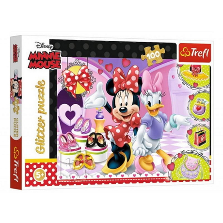 Trefl Glitter Puzzle - Minnie és Daisy 100 db-os (14820)