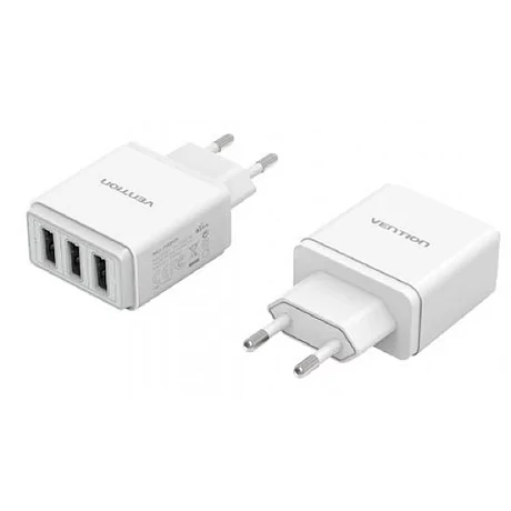 Vention 3-portos USB hálózati töltő, 17W, 2.4A, fehér (DC5307-W)
