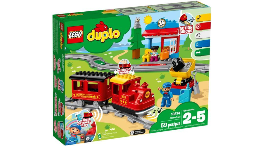 LEGO Duplo 10874 - Gőzmozdonyos vonat készlet