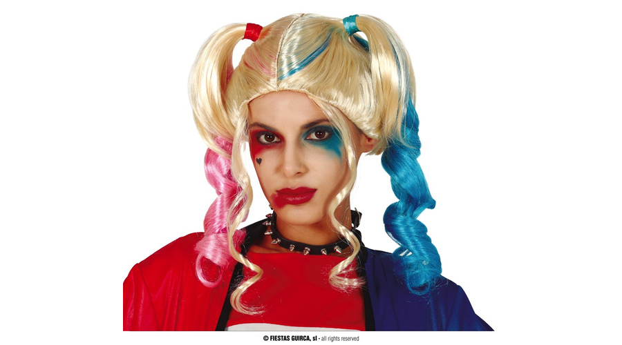 Harley Quinn halloween farsang jelmez kiegészítő - szőke paróka (v2)