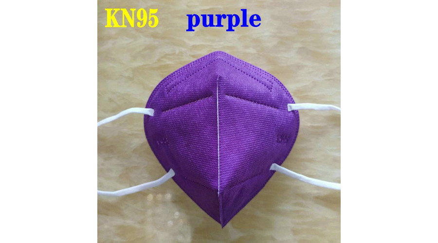 KN95 FFP2 maszk szájmaszk színes - lila (egyesével csomagolva)