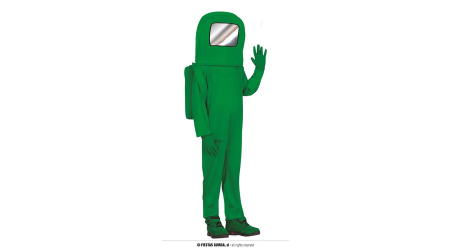 Among Us Cosplay halloween farsangi jelmez - zöld (5-6 éves)