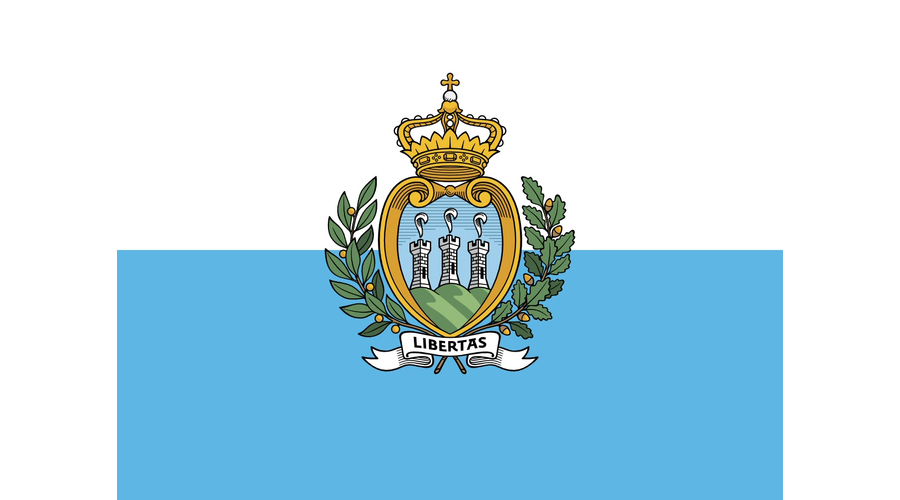 Nemzeti lobogó ország zászló nagy méretű 90x150cm - San Marino
