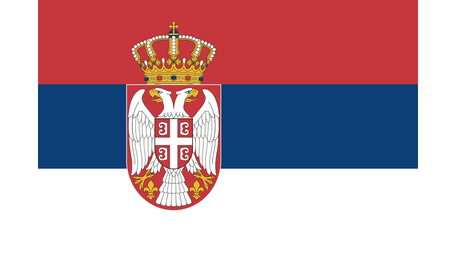 Nemzeti lobogó ország zászló nagy méretű 90x150cm - Szerbia, szerb