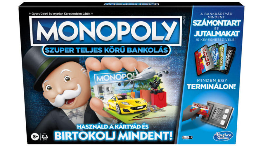Hasbro Monopoly Szuper teljes körű bankolás (E8978165)