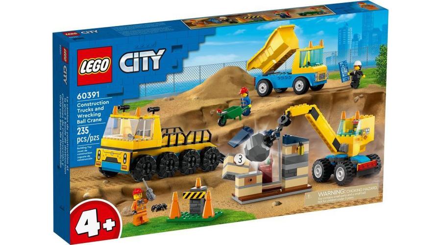 LEGO® City - Építőipari teherautók és bontógolyós daru (60391)