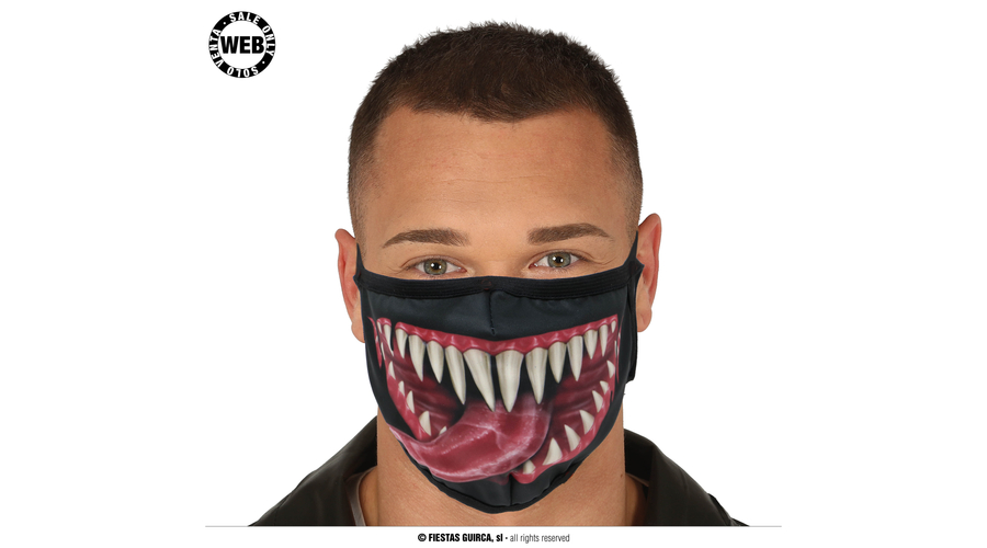 Venom halloween farsangi jelmez kiegészít - szájmaszk
