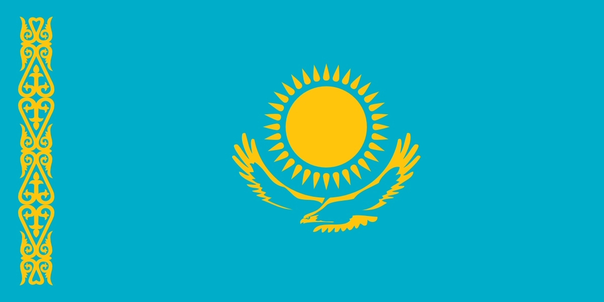 Nemzeti lobogó ország zászló nagy méretű 90x150cm - Kazahsztán, kazah