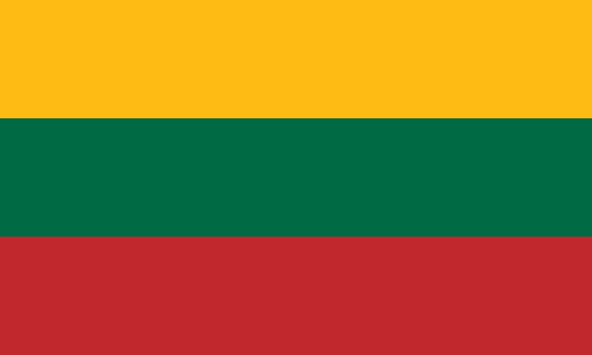 Nemzeti lobogó ország zászló nagy méretű 90x150cm - Litvánia, litván